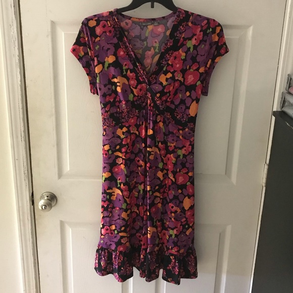 Purple and Pink Floral Dress - Picture 2 of 7